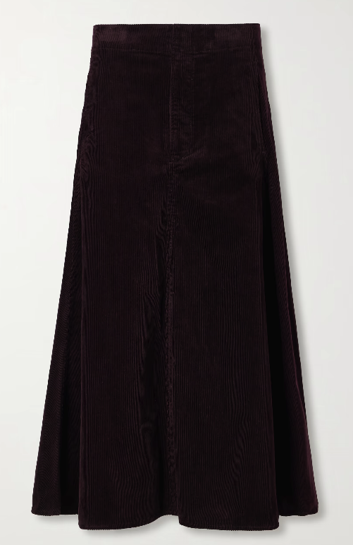 Polo Ralph Lauren, Cotton-corduroy midi skirt