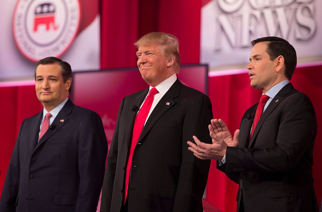 Ted Cruz, Donald Trump, and Marco Rubio