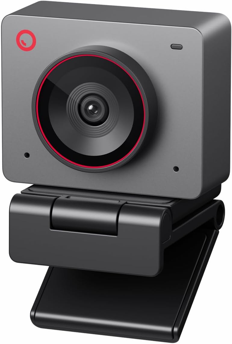 Obsbot Meet 2-4k Webcam for Pc With 1/2&quot; Sensor, Ai Framing &amp;amp; Autofocus, Beauty Mode, Lightweight, Gesture Control, Hdr, Dual Microphone, 60 Fps, Web Cam for Streaming, Meeting, Gaming. (space Grey)