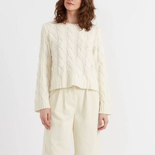 Cream Wool-Cashmere Gertie Sweater