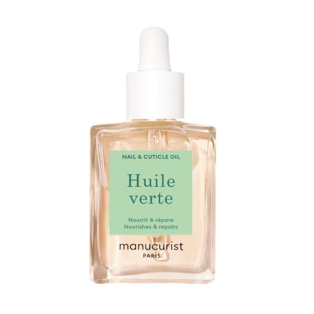 Manucurist • Green Oil Nail Care • Nail & Cuticle Oil • Nourishes and Regenerates Nails and Cuticles • Promotes Growth • Blend of 6 Oils • 99% Plant-Based • Nail Care • 0.5 Fl Oz