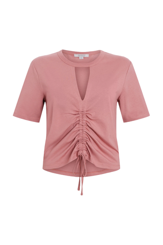 AllSaints Gigi Cutout Drawstring Tee