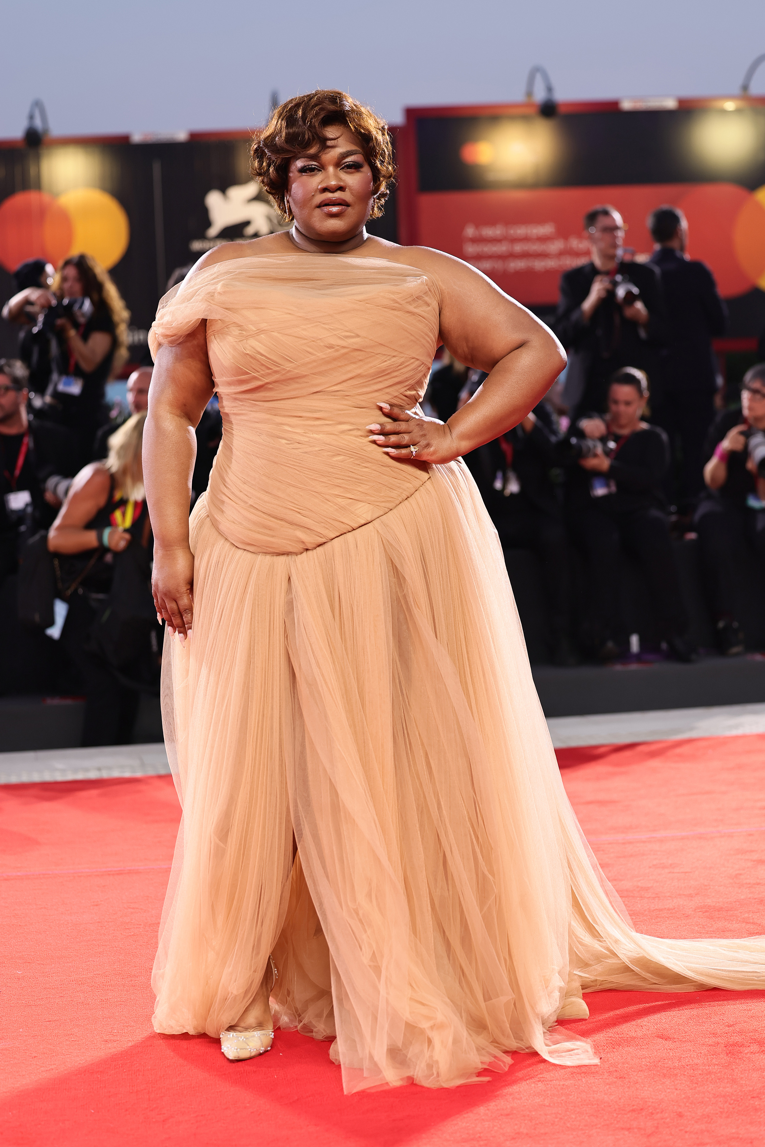 celebrities on the red carpet at the 2025 venice film festival