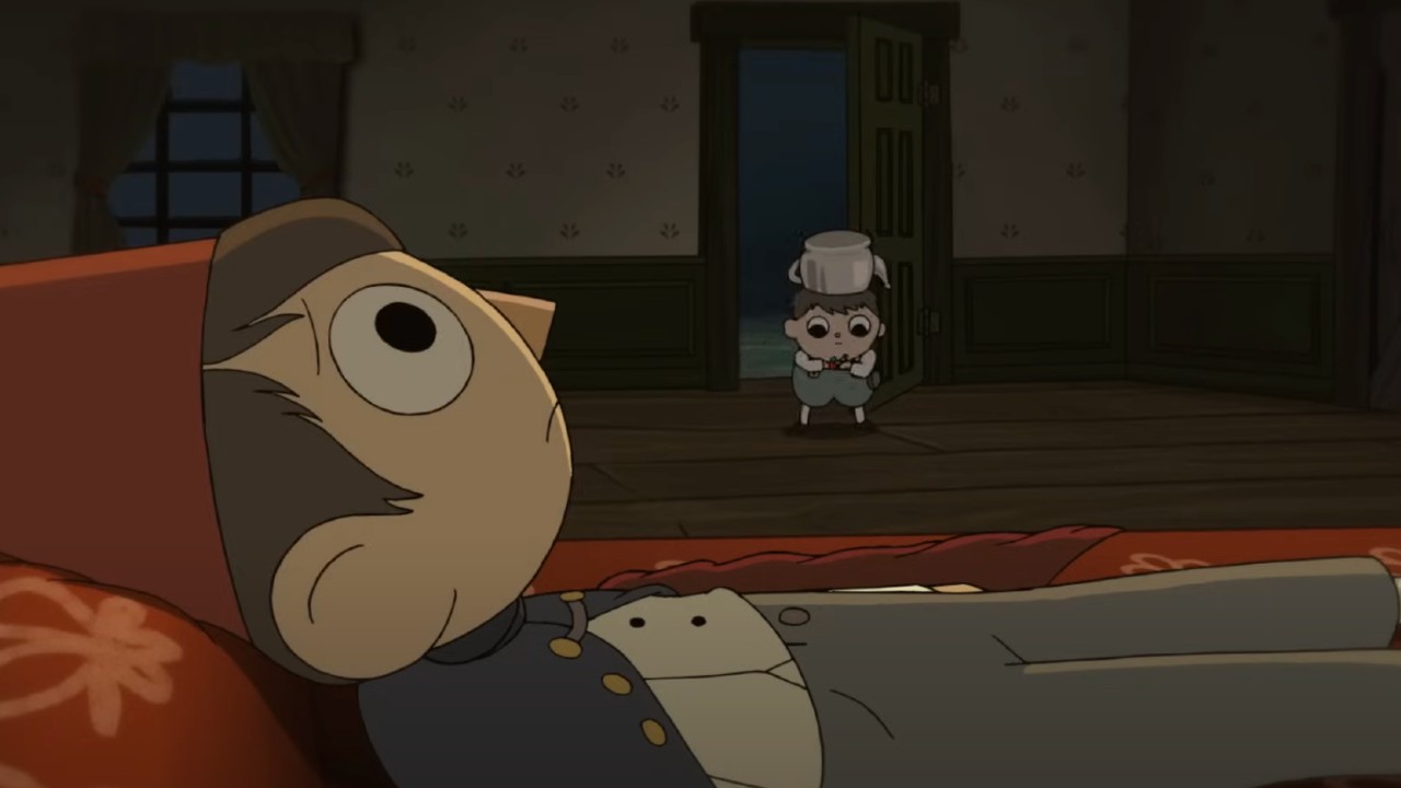 Wirt and Gregory in a dark room