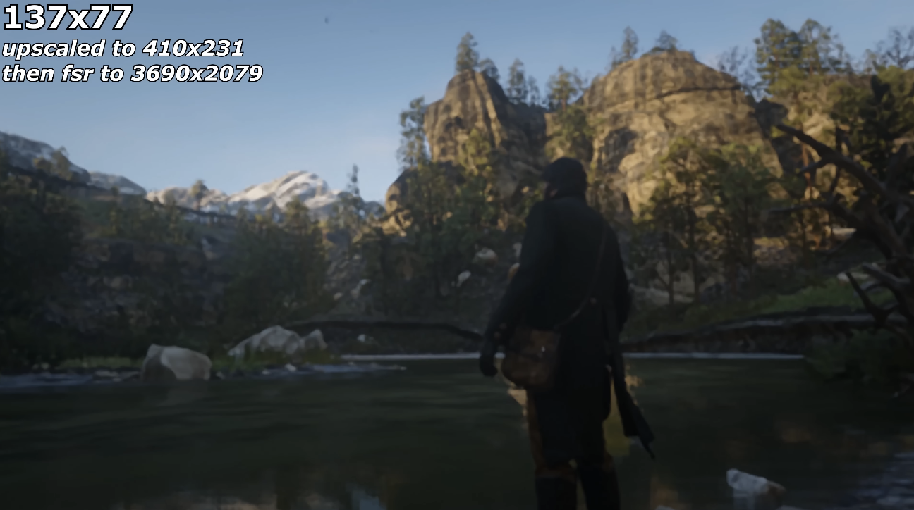 RDR2 upscaled from 77p