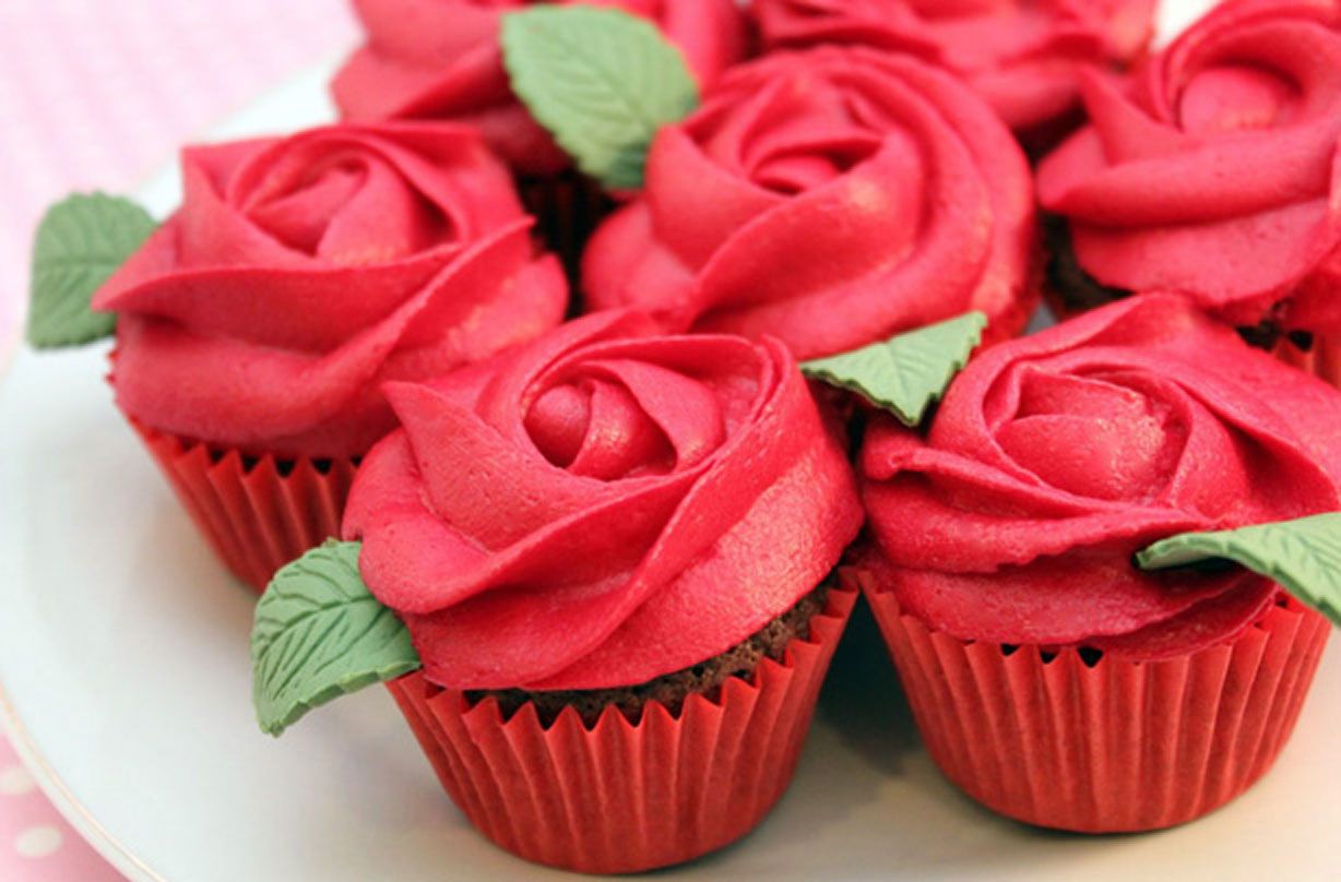 Rose cupcakes