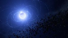 An artist's impression of the white dwarf star.