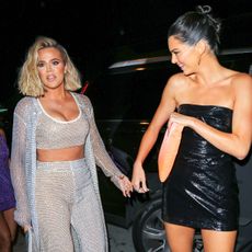 Khloe Kardashian and Kendall Jenner are seen on August 09, 2018 in Los Angeles