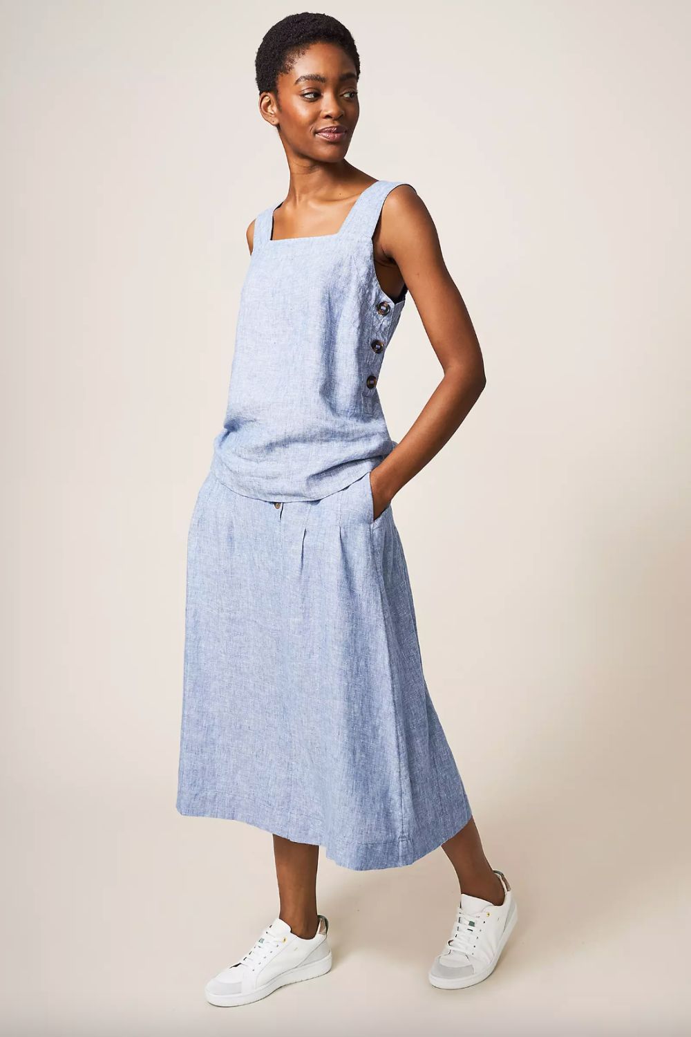 White Stuff Ciara Linen Skirt