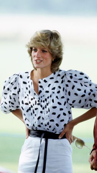 Princess Diana at the Cirencester Polo Match in 1983.