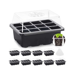 Mixc seed trays with vented humidity domes