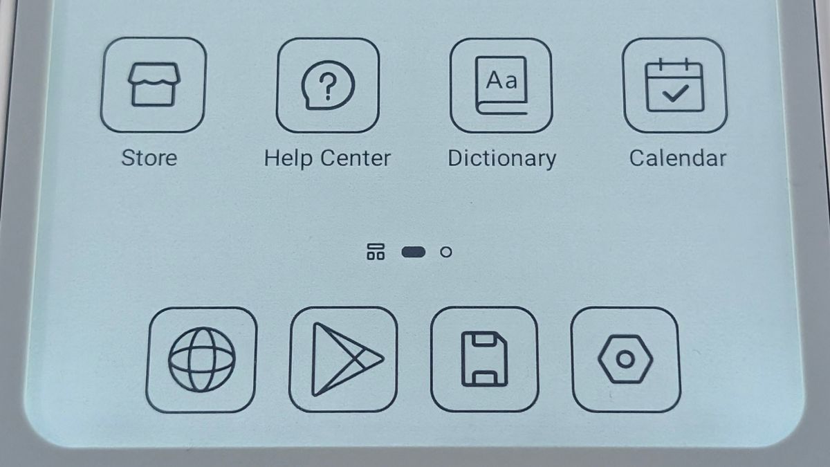 Boox Palma 2 monochrome icons close up