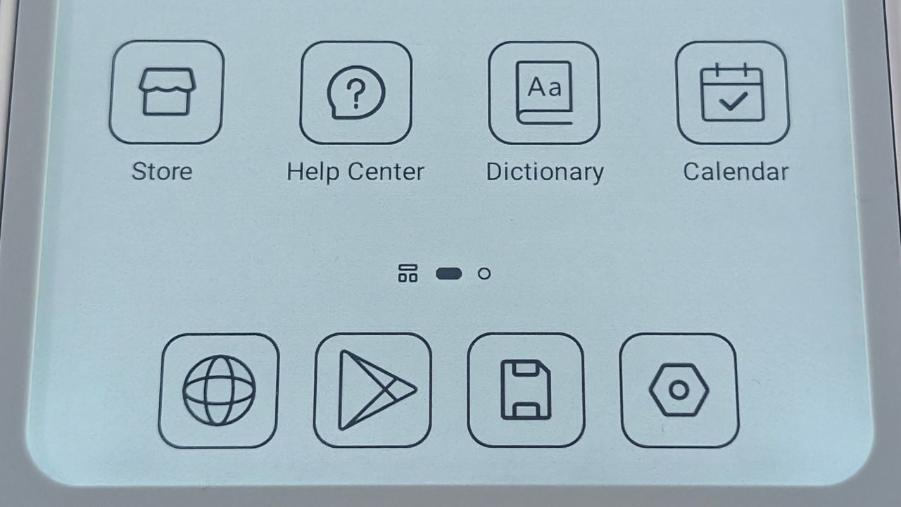 Boox Palma 2 monochrome icons close up
