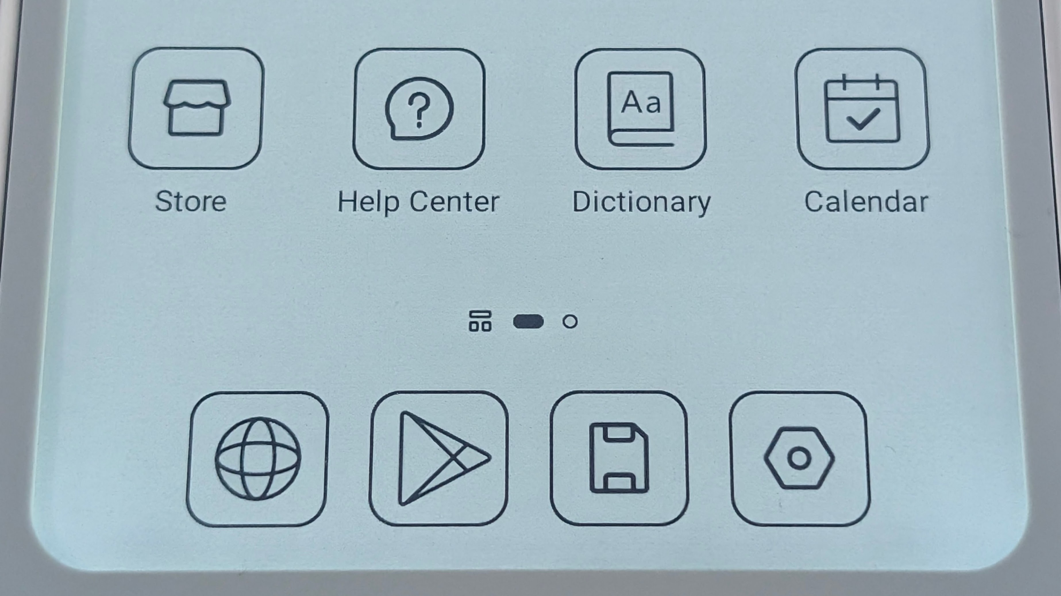 Boox Palma 2 monochrome icons close up