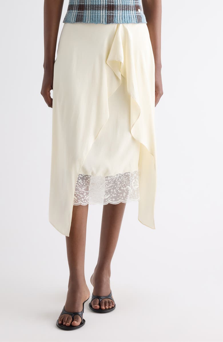 Inouka Layered Satin &amp;amp; Lace Skirt