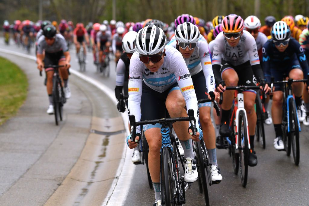 Audrey Cordon-Ragot leading the team at Liege-Bastogne-Liege