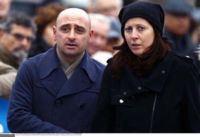 Paolo Bettini and Monica Moglie watched the race
