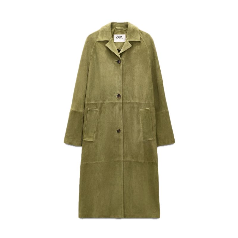Zara, 100% Suede Leather Limited Edition Coat