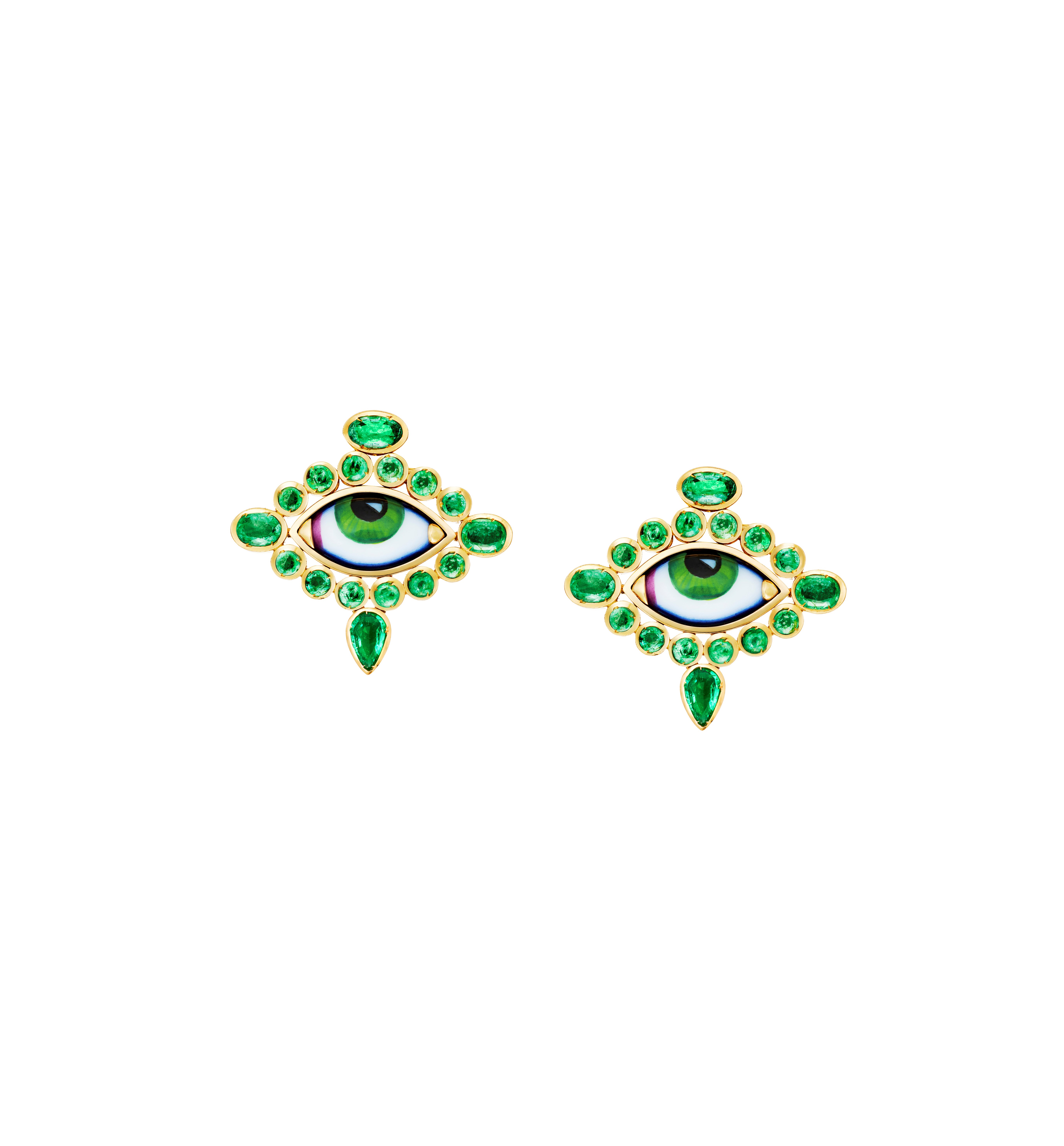 green earrings by Lito