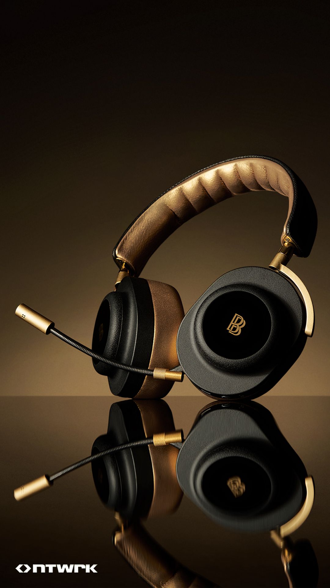 A vertical shot of the Master &amp; Dynamic MG20 Wireless Gaming Headphones.