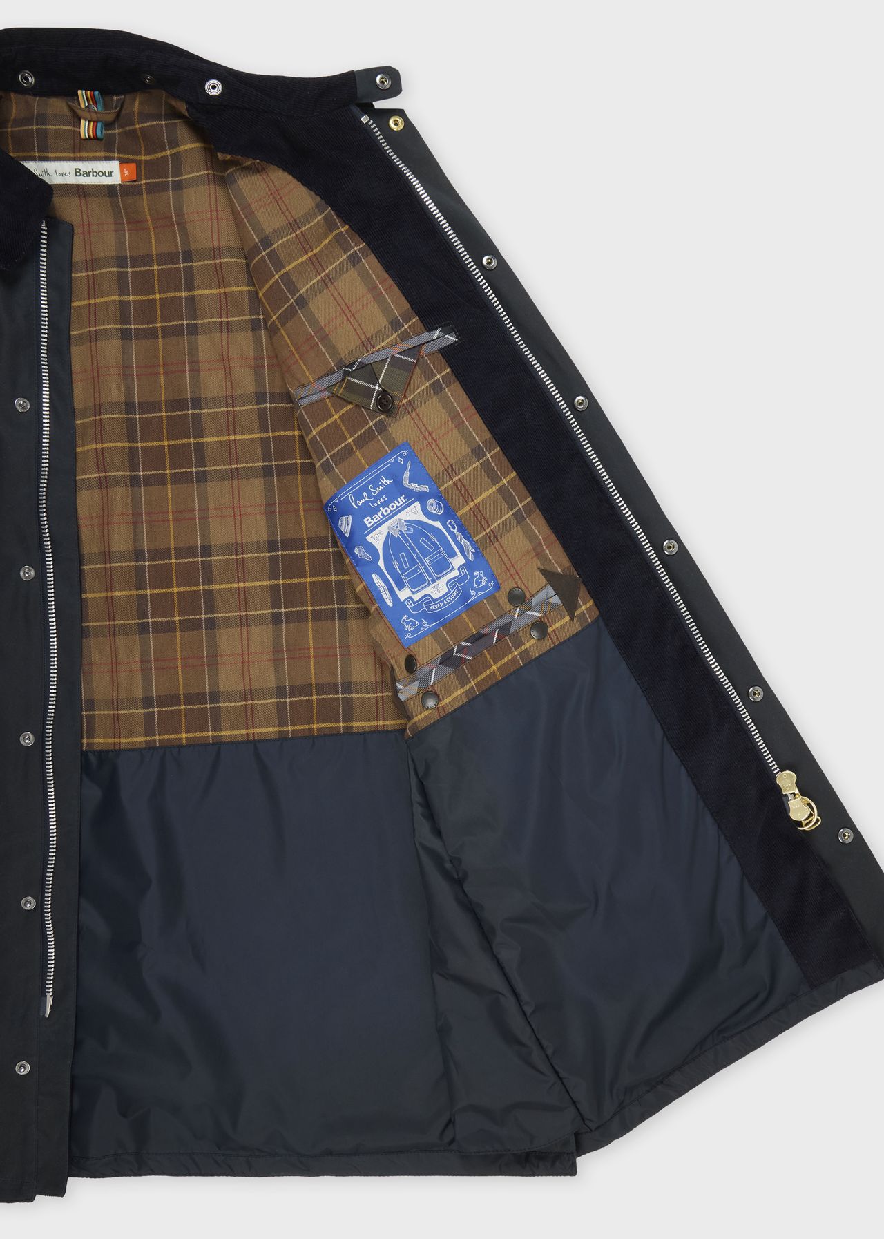 an image of the Paul Smith Loves Barbour collection