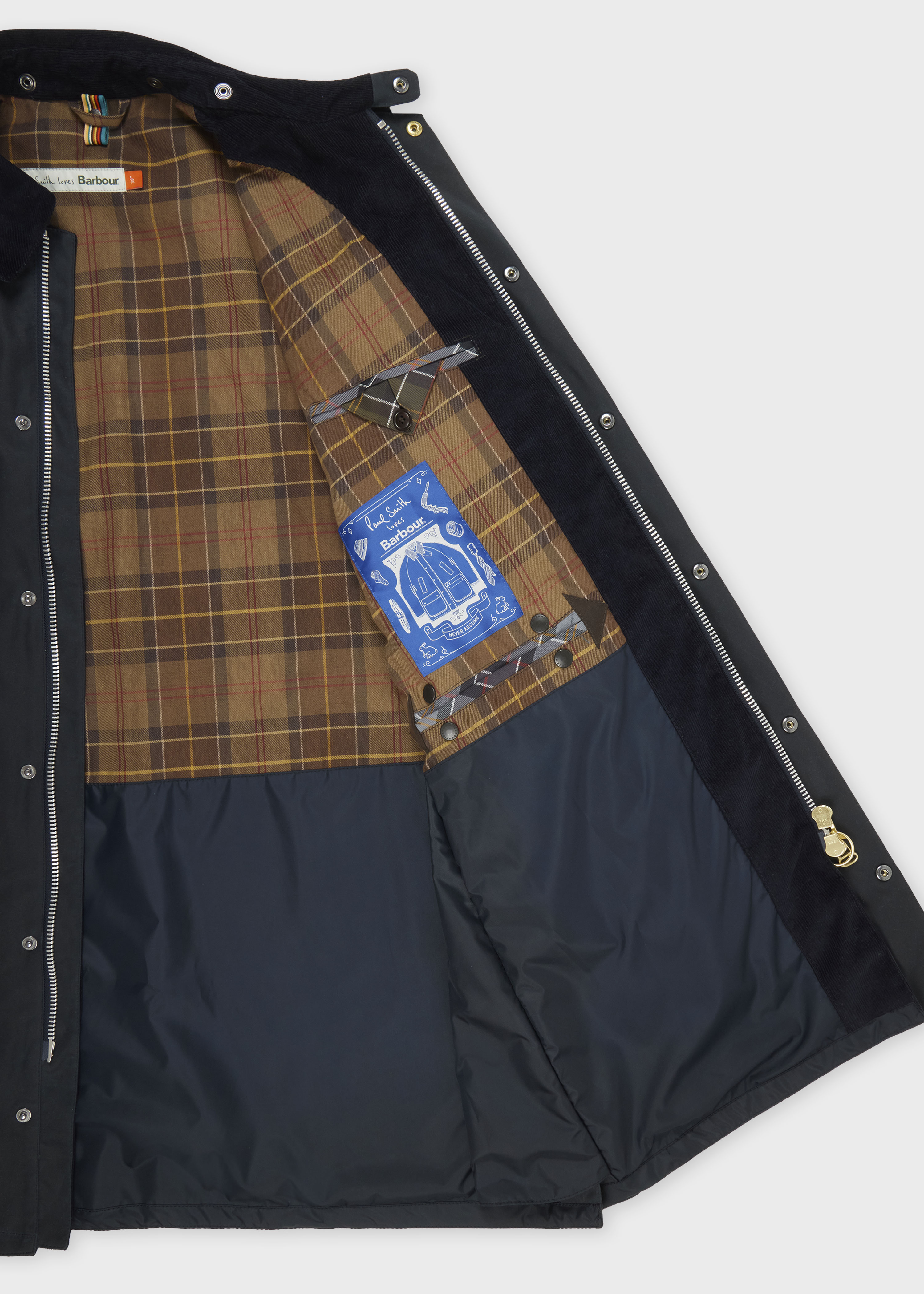an image of the Paul Smith Loves Barbour collection