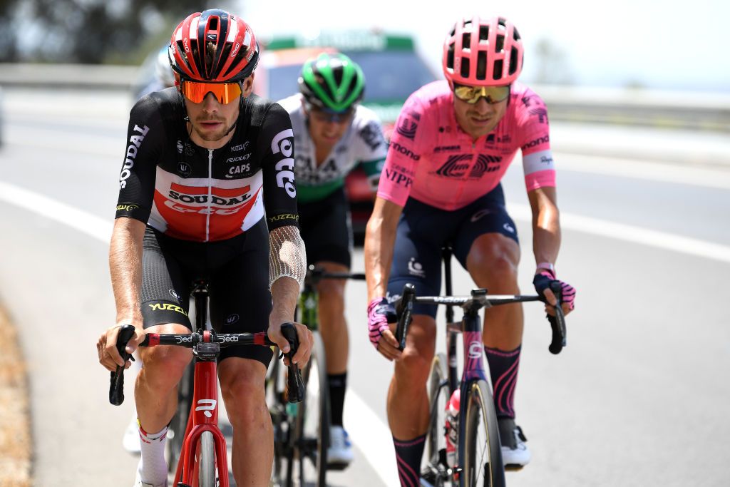 VALDEPEAS DE JAN SPAIN AUGUST 25 Harm Vanhoucke of Belgium and Team Lotto Soudalin the Breakaway during the 76th Tour of Spain 2021 Stage 11 a 1336km stage from Antequera to Valdepeas de Jan 1009m lavuelta LaVuelta21 on August 25 2021 in Valdepeas de Jan Spain Photo by Tim de WaeleGetty Images