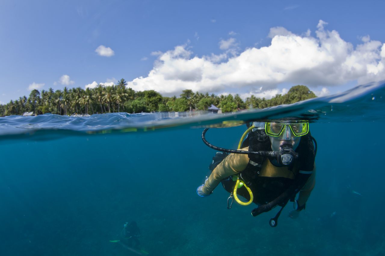 A scuba diver.