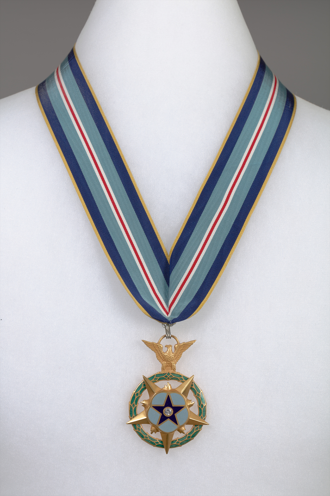 Example of the Congressional Space Medal of Honor as authorized by Congress in 1969 and first presented in 1978.