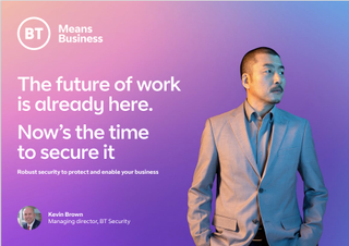 Whitepaper cover with BT logo and title, and businessman looking into the distance