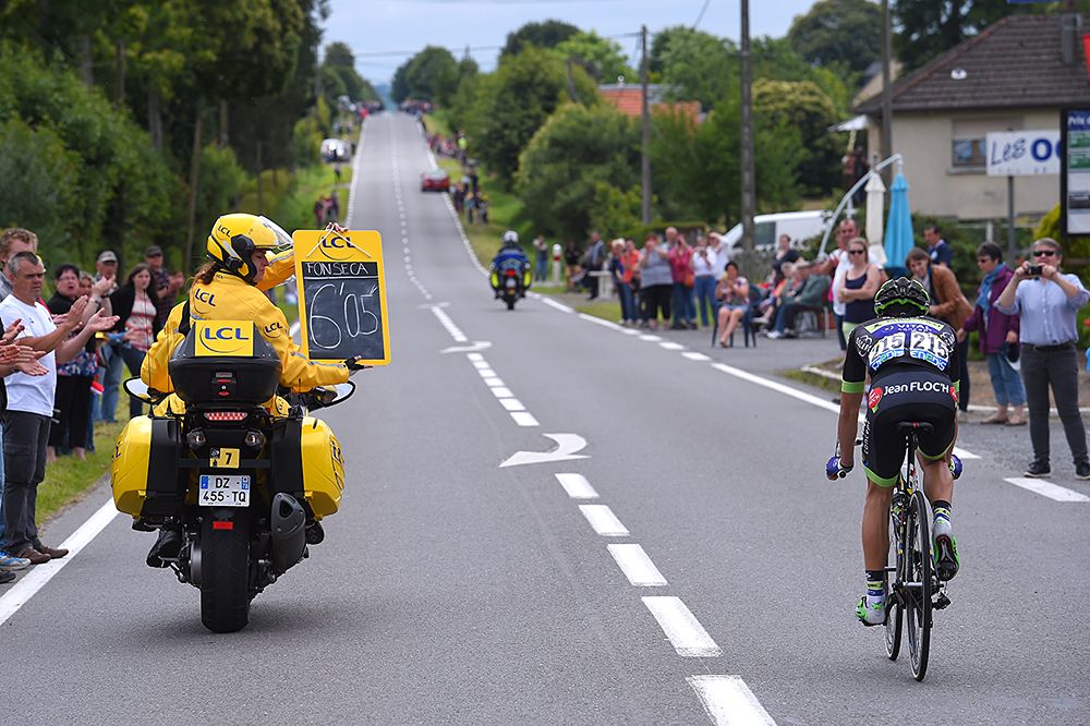 Armindo Fonseca (Fortuneo - Vital Concept) solo breakaway stage 3 Tour de France