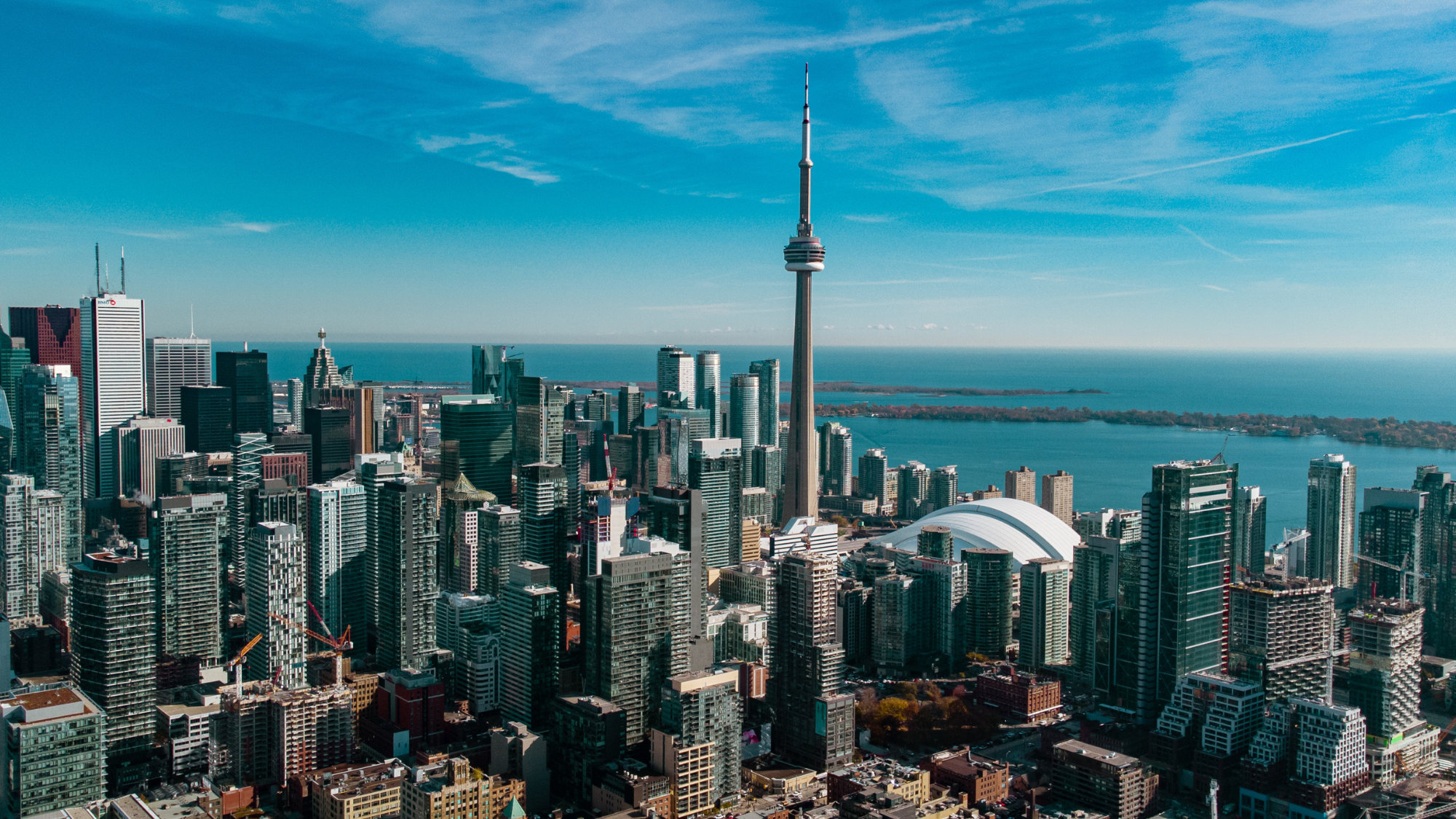 Toronto skyline.