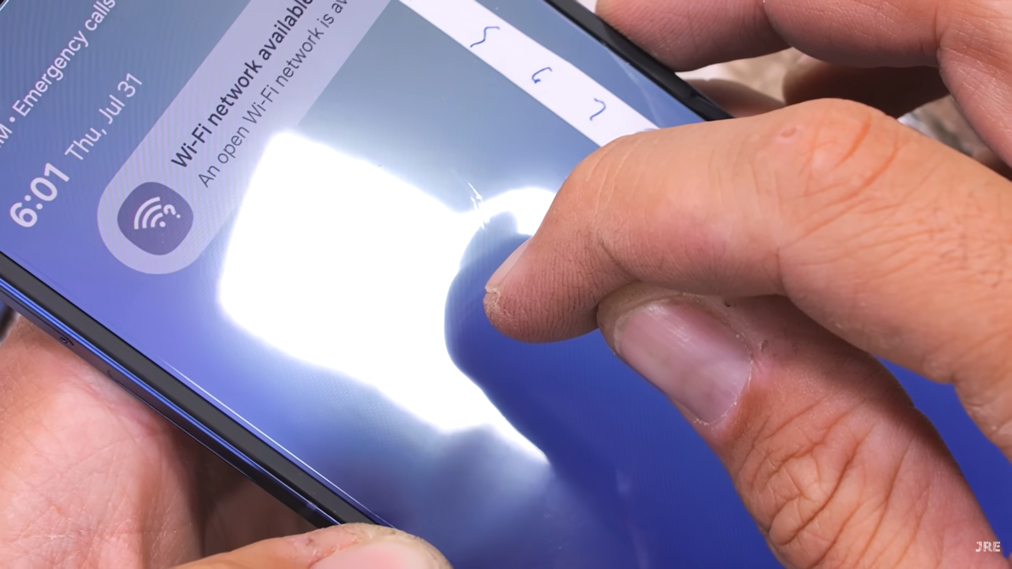 Z Flip 7 inner display being scratched