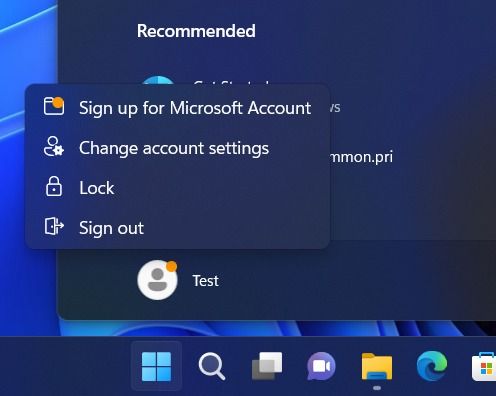 Windows 11 Start menu ads