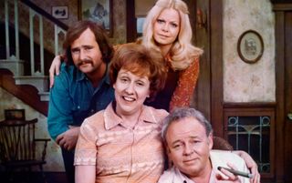 Rob Reiner, Jean Stapleton, Sally Struthers and Carroll O'Connor in All in the Family
