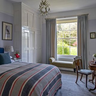 bedroom with white wardrobe