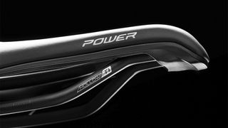 Details of the titanium rails on the Specialized Power Expert Mirror saddle