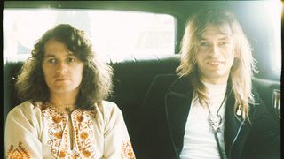 Jon Anderson and Howe photographed by Roger Dean on the Tales tour of the U.S. in 1974. The two artists were the key composers behind the album’s creation.