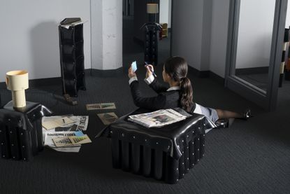 Black rubber furniture