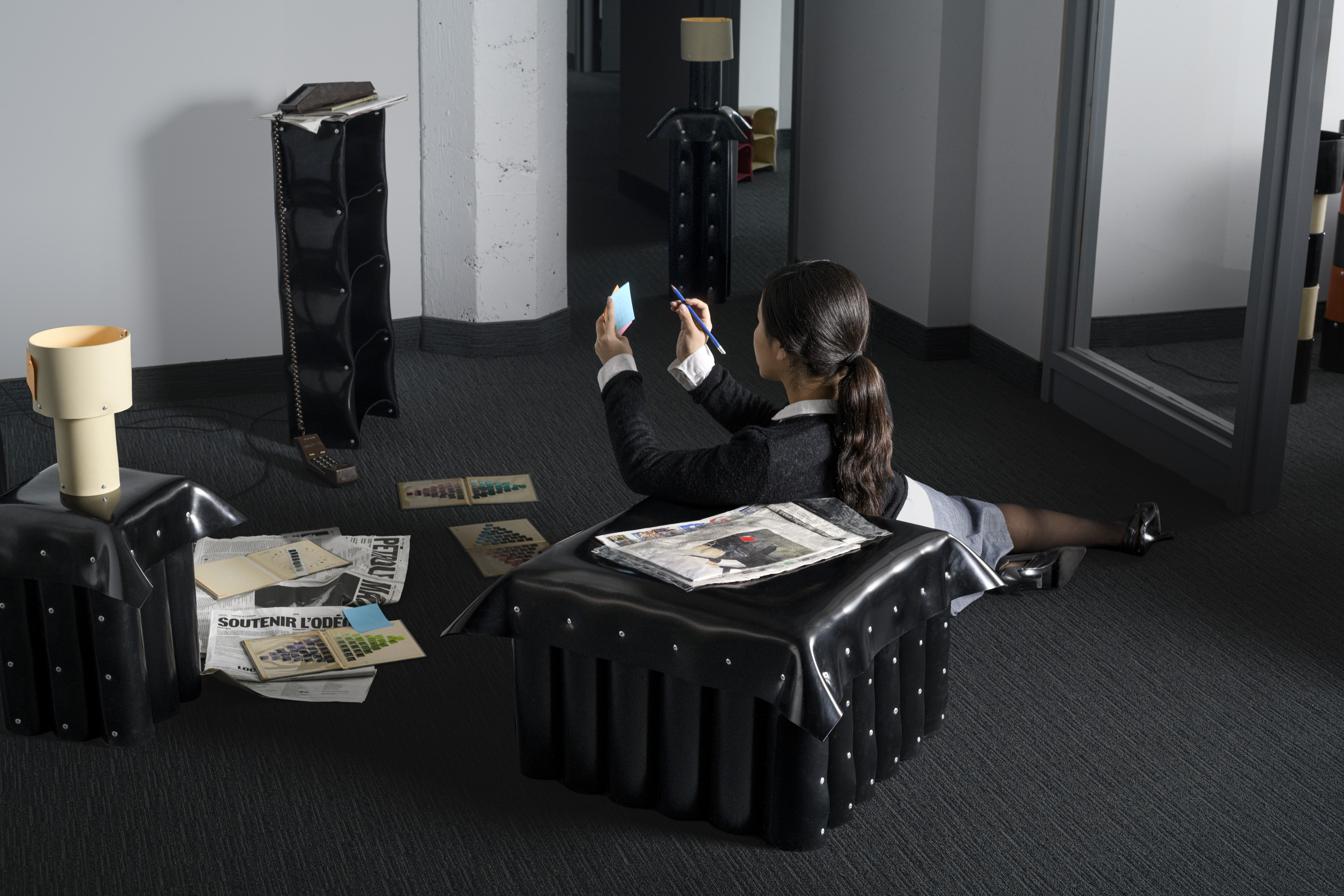 Black rubber furniture