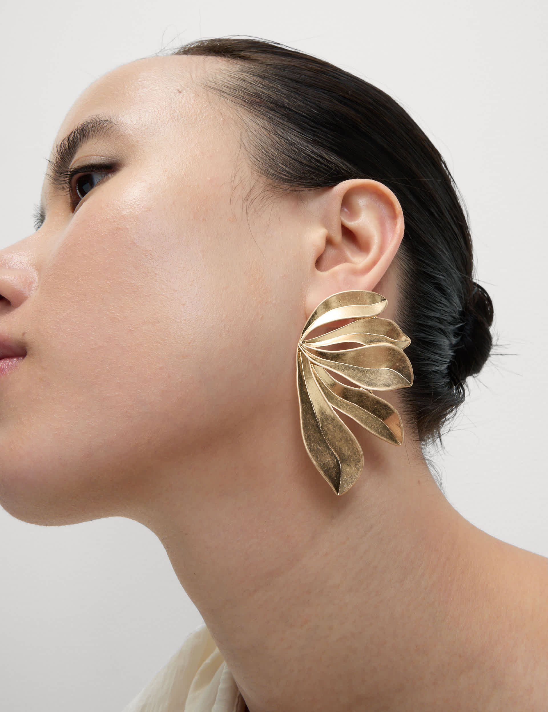 Brushed Leaf Earrings