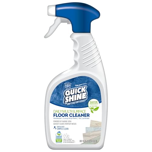 Quick Shine Multi Surface Floor Cleaner Daily Care 24oz | Plant-Based, Ready to Use, Dirt Dissolving, Streak Free, No Rinse | Use on Hardwood, Laminate, Luxury Vinyl Plank, Tile &amp;amp; Stone | Safer Choice