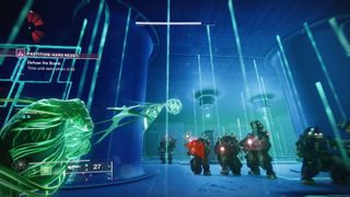 Destiny 2 Lightfall Bluejay Quest Partition Mission โดยใช้ Strand Grapple Over Cabal ศัตรู
