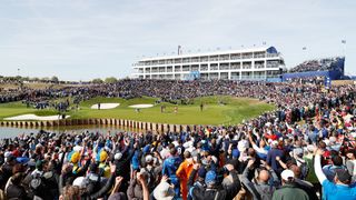 The Le Golf National 18th at the Ryder Cup