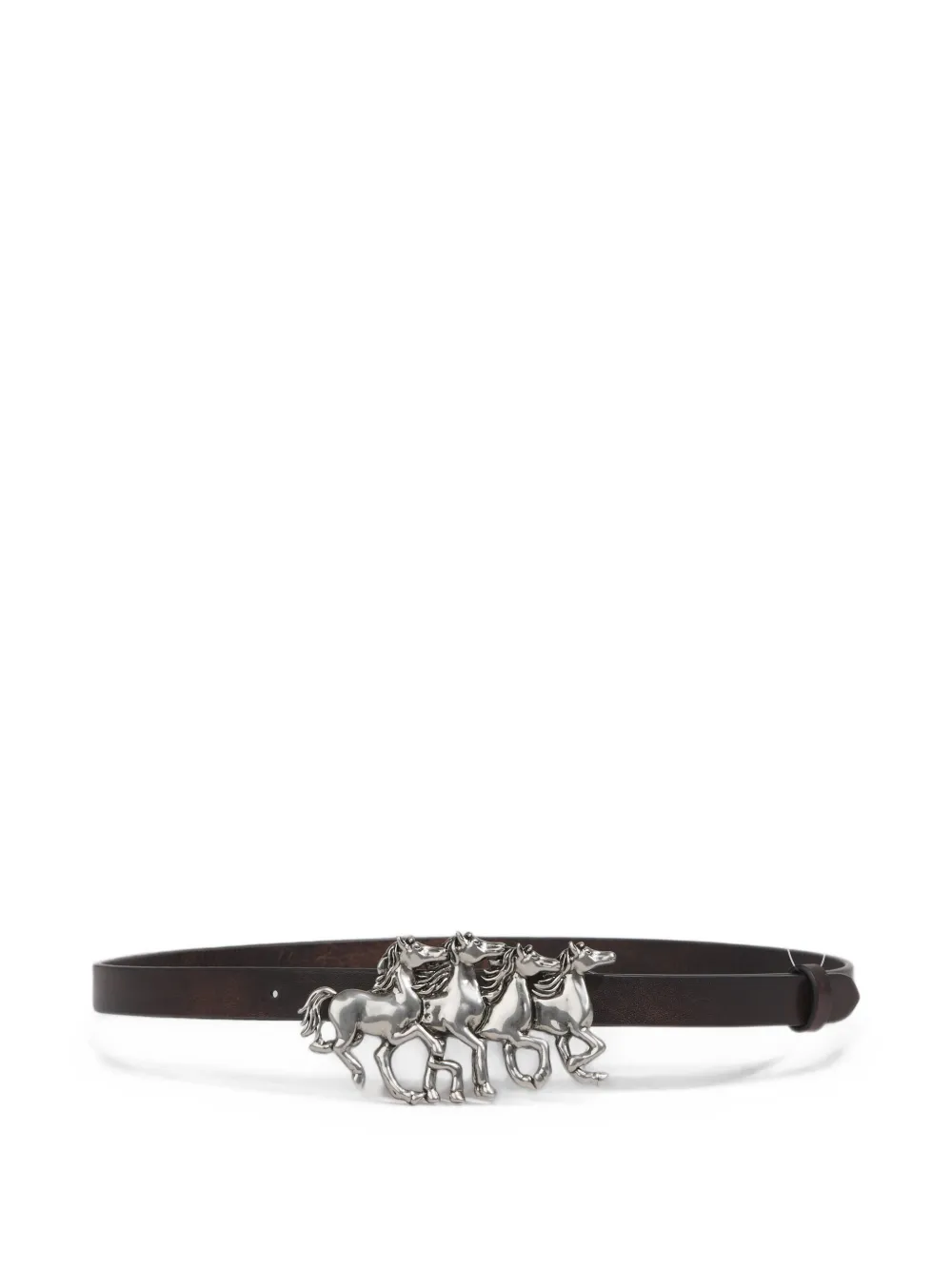 Chlo&amp;eacute; Running Horses Leather Belt | M