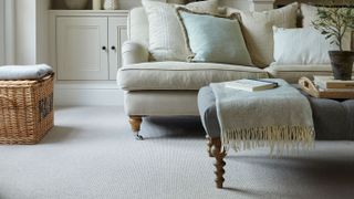 cream carpet in living room
