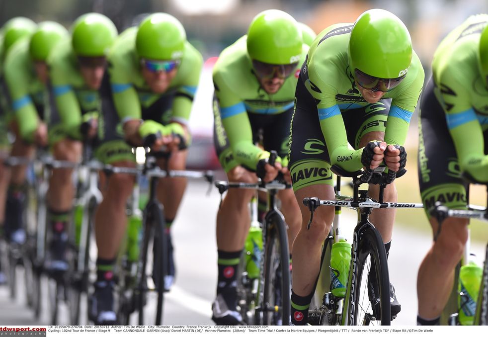 Cannondale Garmin in action during the team time trial