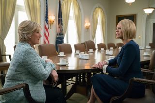 Jayne Atkinson and Robin Wright in House of Cards