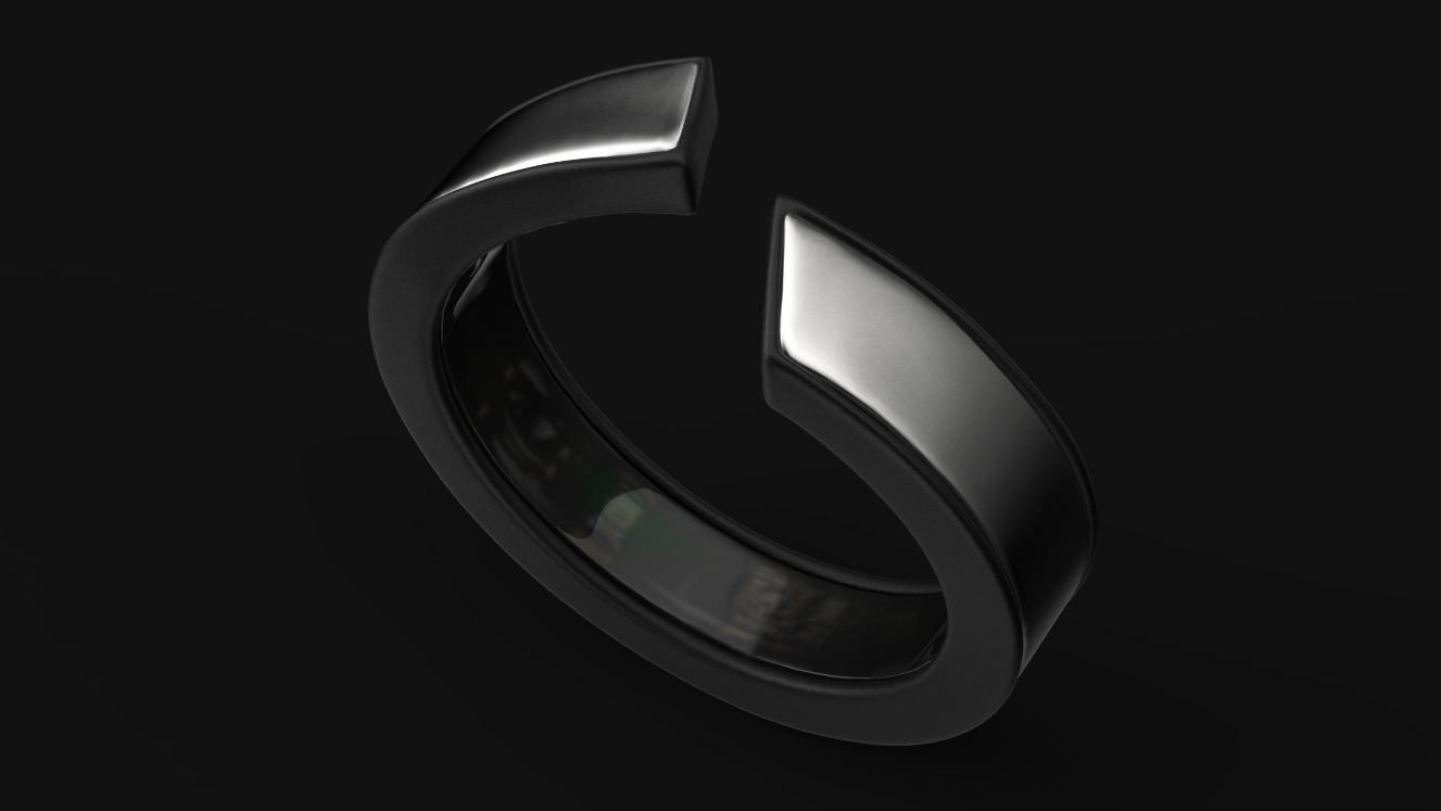 Movano smart ring in silver
