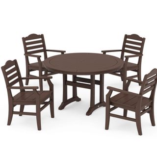 Savannah 5-Piece Round Dining Set with Trestle Legs